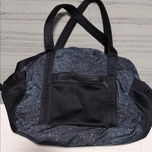 lululemon athletica Black and Blue Speckled duffel Bag